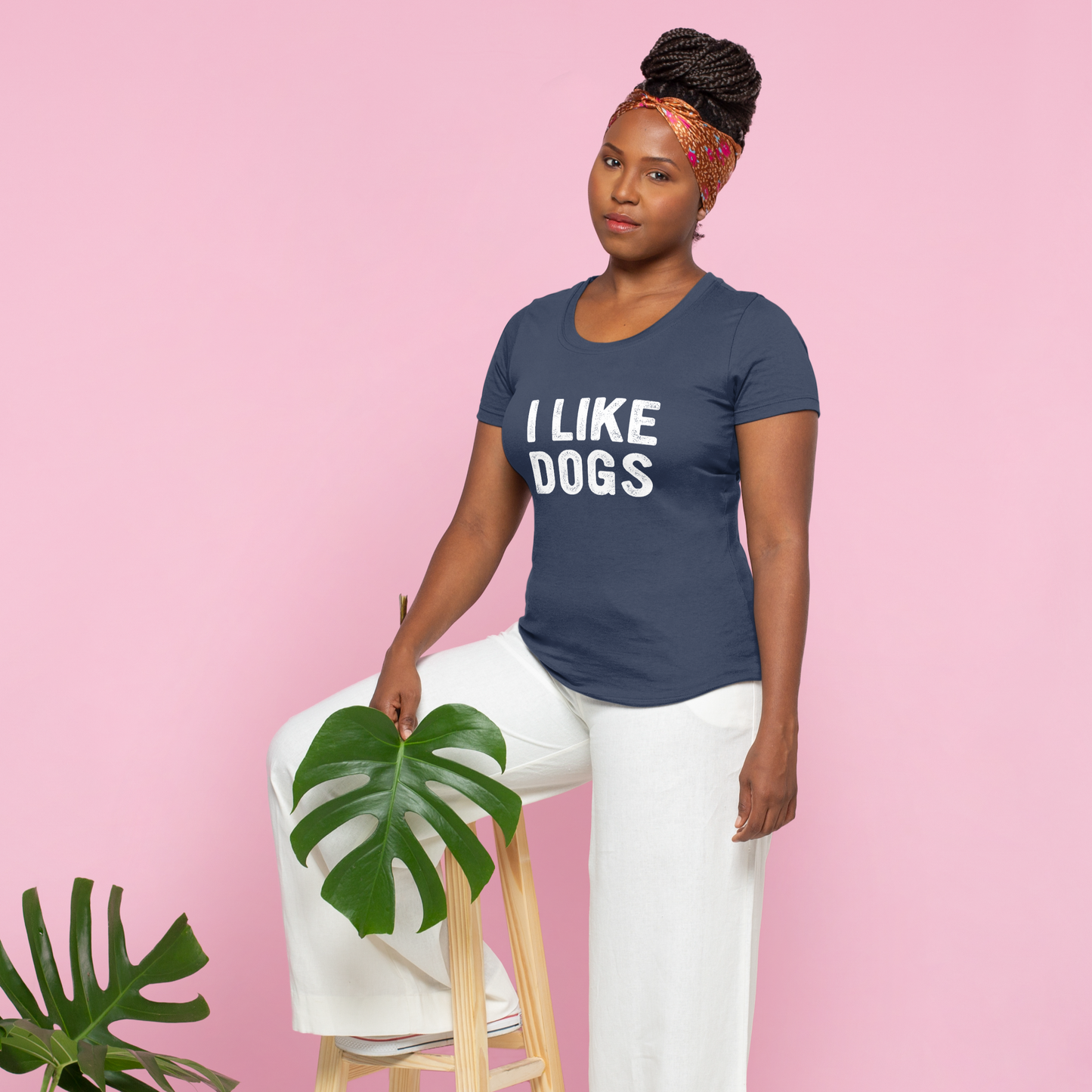 I Like Dogs (Women's Fitted - Stacked Text)