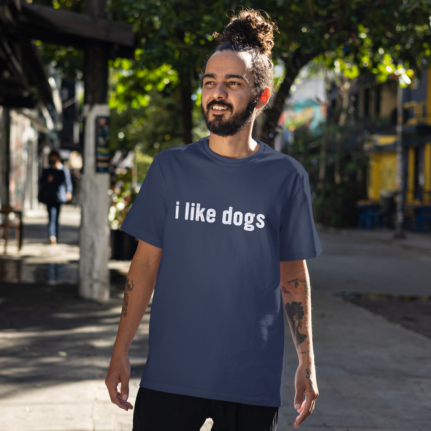 I Like Dogs (Men's - Horizontal Text)