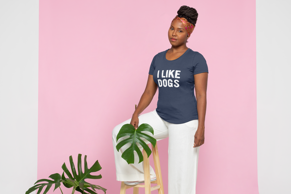 I Like Dogs (Women's Fitted - Stacked Text)