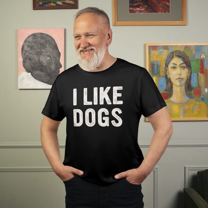 I Like Dogs (Men's - Stacked Text)